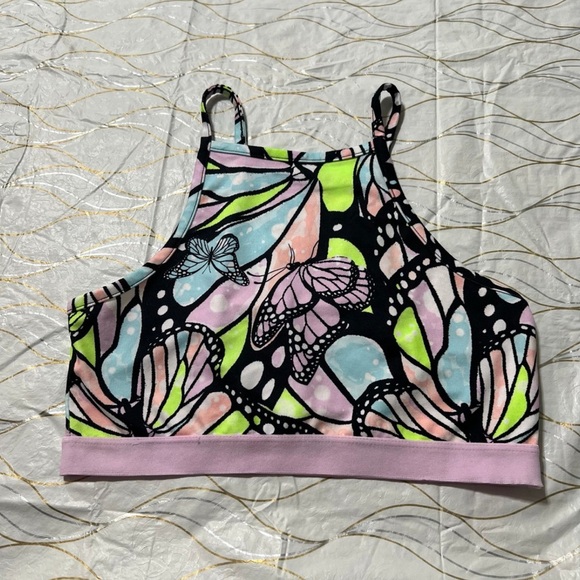 Justice Collection Graphic Bralette Girls Size XL Pink - Picture 1 of 7